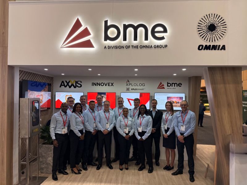 BME's delegation at the 2026 Investing in African Mining Indaba, Front row: Lefa Masiuana, Lollitta Pitso, Nishen Hariparsad, Deon Swart, Queeneth Vikisi and Kamini Prinsloo. Back row: Johan Labushagne, Michael Klaasen, Ralf Hennecke, Nic Dreyer, Hennie du Preez, Daniel Verywey, Meagan vd Berg and Glen Heinrich.